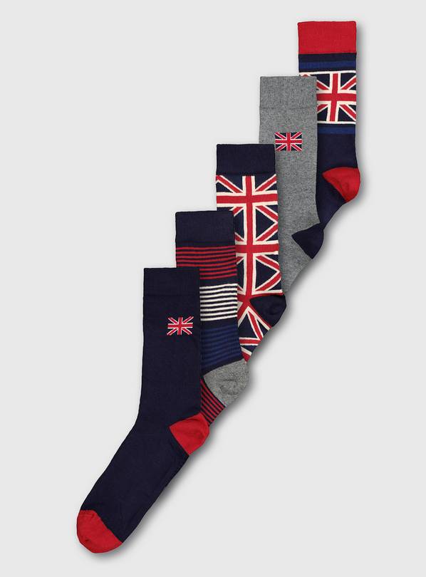Union Jack Stay Fresh Socks 5 Pack - 9-12